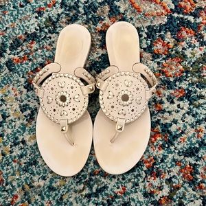 Jack Rogers blush/platinum jelly sandals